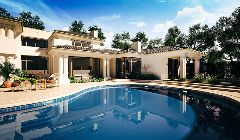 Tile Roof On Pool Home Tile Roof On Pool Home